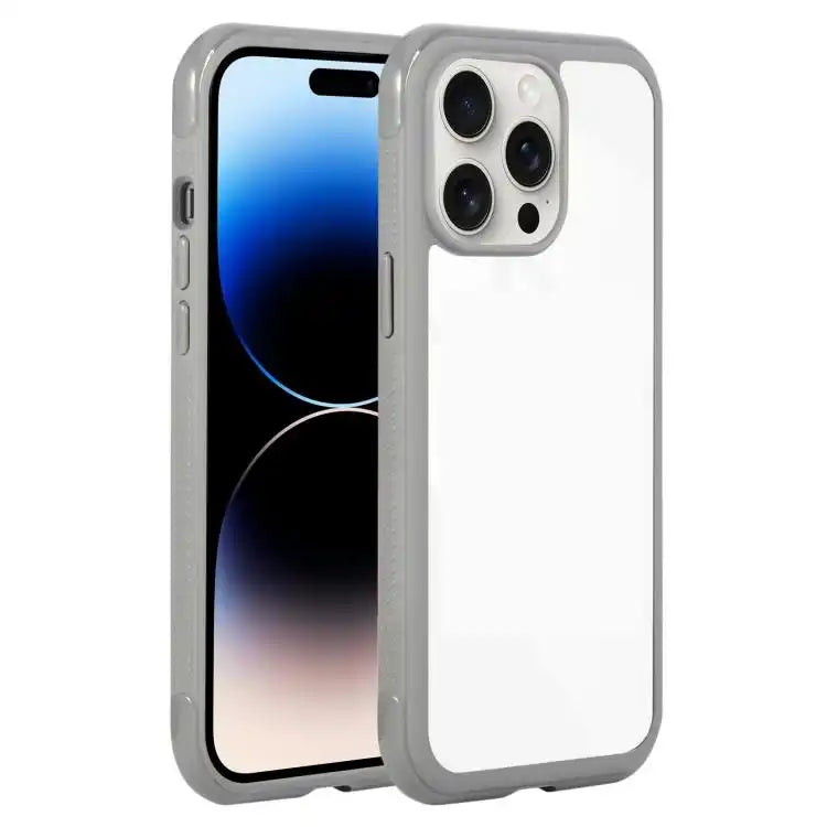 Solid Color Edge Transparency Acrylic TPU Phone Case