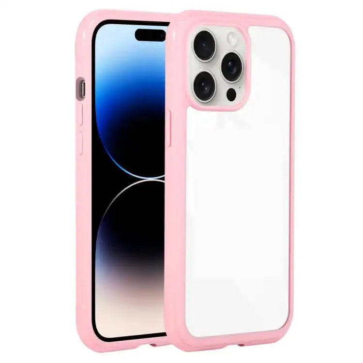 Solid Color Edge Transparency Acrylic TPU Phone Case