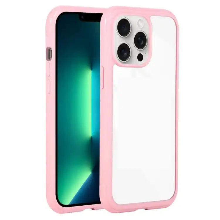 Solid Color Edge Transparency Acrylic TPU Phone Case