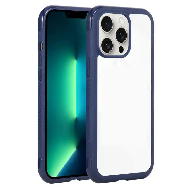 Solid Color Edge Transparency Acrylic TPU Phone Case