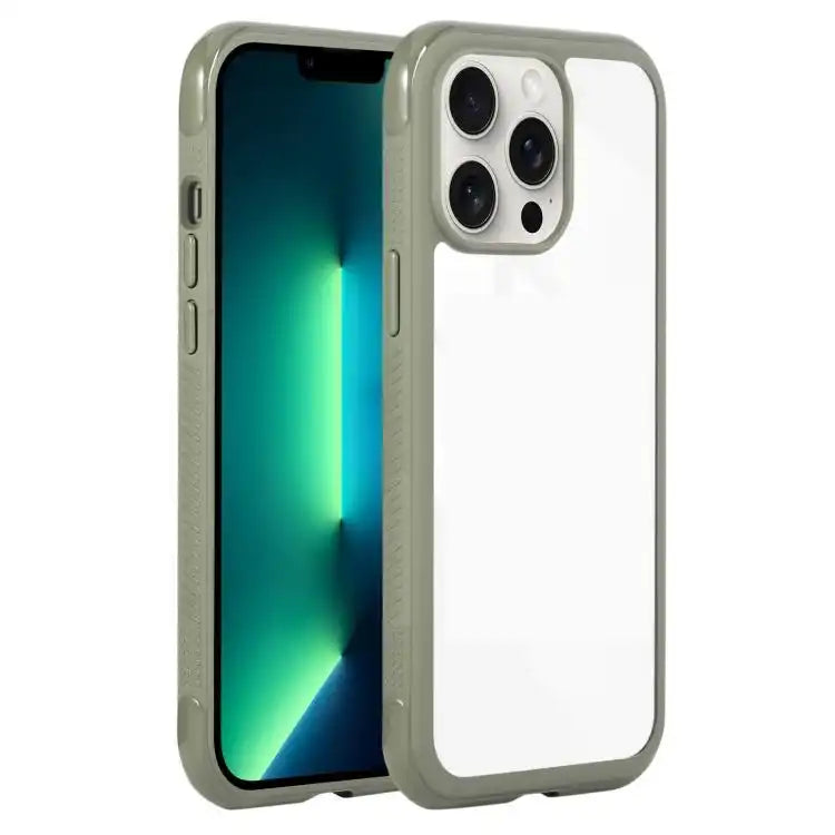 Solid Color Edge Transparency Acrylic TPU Phone Case