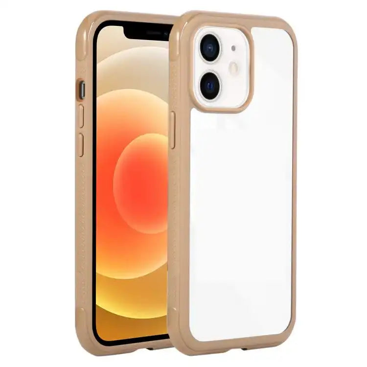 Solid Color Edge Transparency Acrylic TPU Phone Case