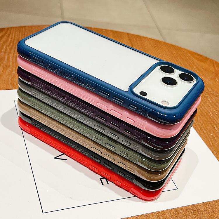 Solid Color Edge Transparency Acrylic TPU Phone Case