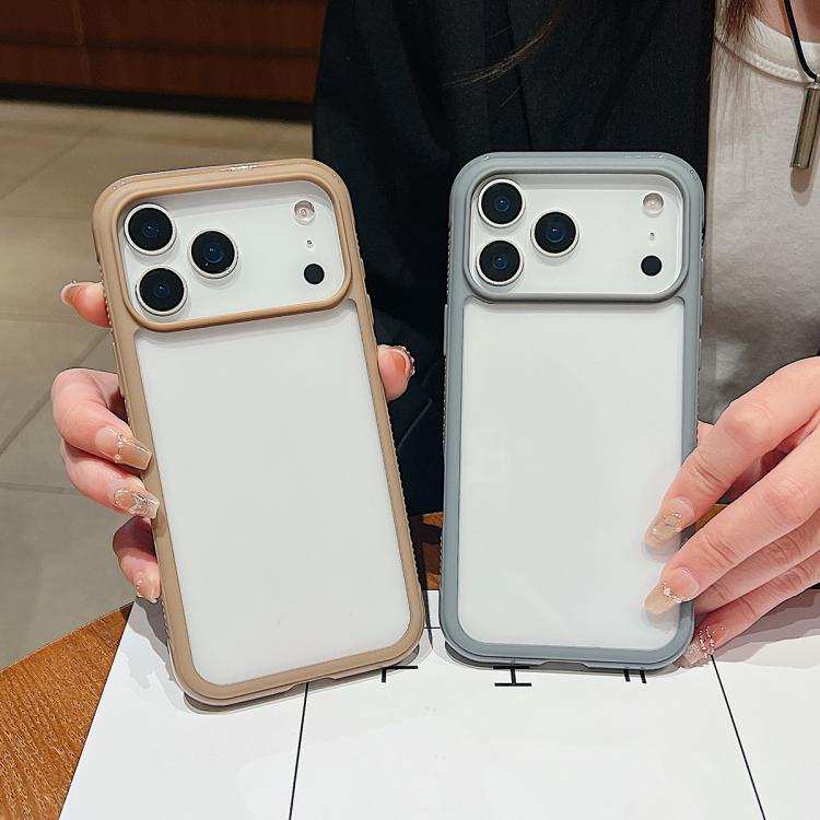 Solid Color Edge Transparency Acrylic TPU Phone Case