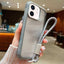 Solid Color Edge Transparency Acrylic TPU Phone Case with Wrist Strap