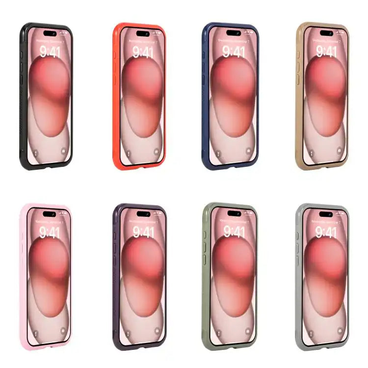 Solid Color Edge Transparency MagSafe Magnetic Phone Case