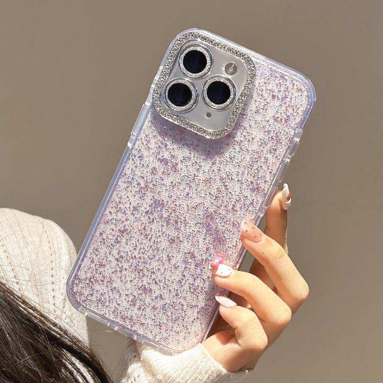 Glitter Foil Diamond-encrusted Camera Frame TPU + IMD Phone Case