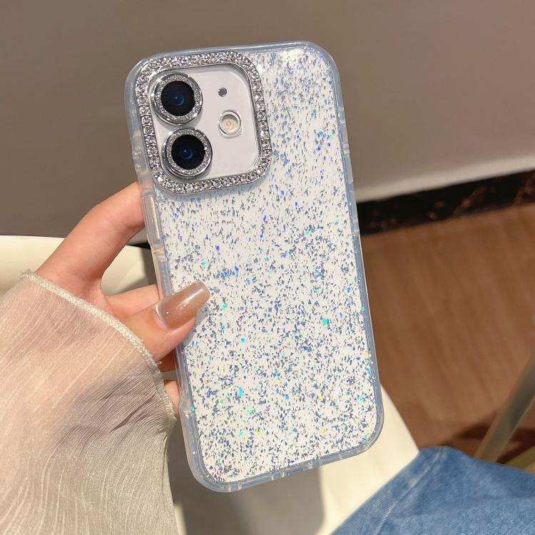 Glitter Foil Diamond-encrusted Camera Frame TPU + IMD Phone Case