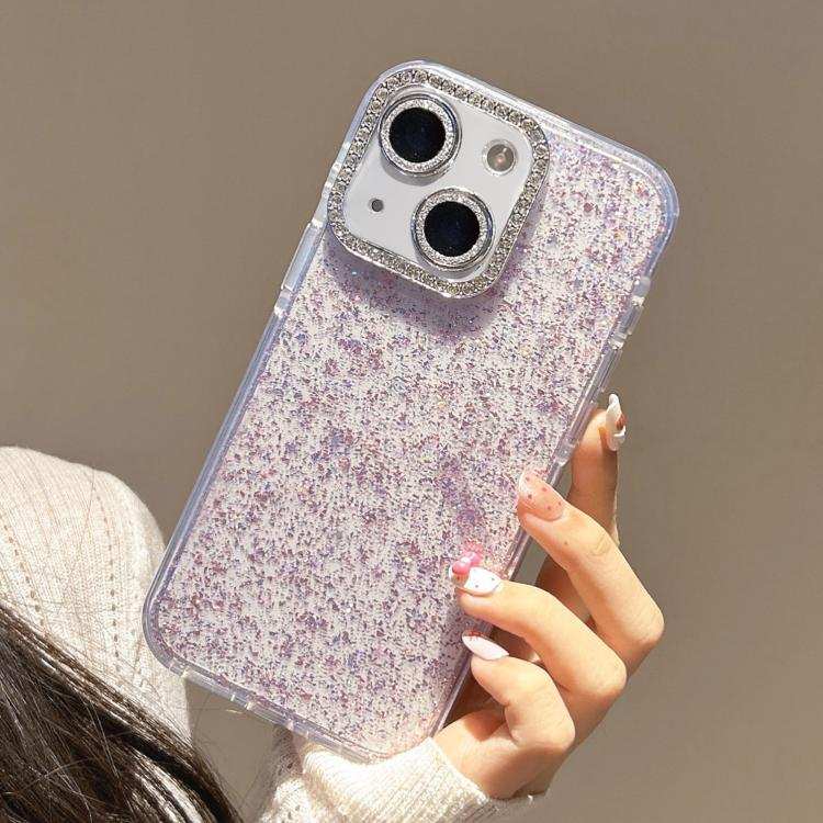Glitter Foil Diamond-encrusted Camera Frame TPU + IMD Phone Case