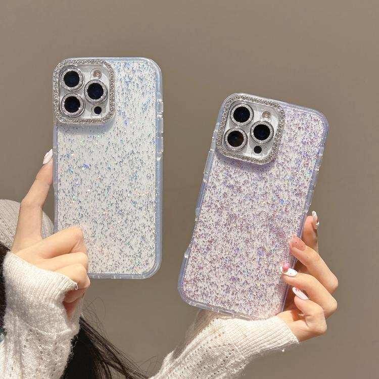 Glitter Foil Diamond-encrusted Camera Frame TPU + IMD Phone Case