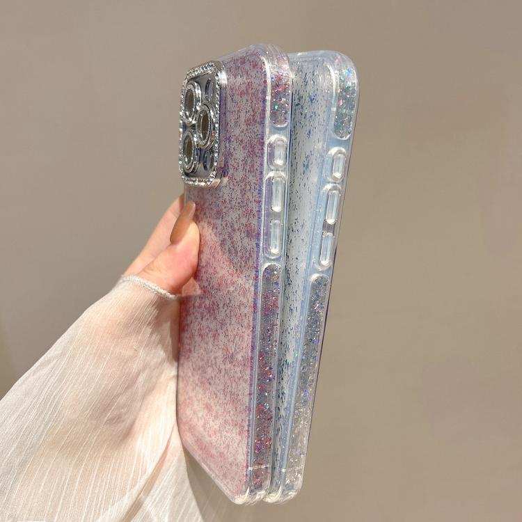 Glitter Foil Diamond-encrusted Camera Frame TPU + IMD Phone Case