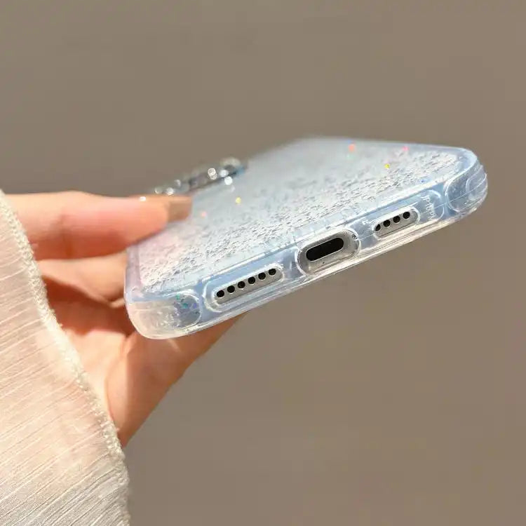 Glitter Foil Diamond-encrusted Camera Frame TPU + IMD Phone Case