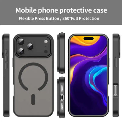 Fanying Series PC Hybrid TPU Translucent Frosted MagSafe Phone Case