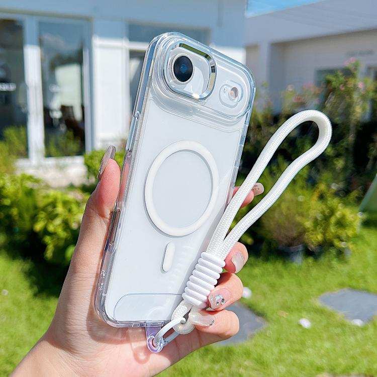MagSafe Magnetic Clear Phone Case with Wrist Strap