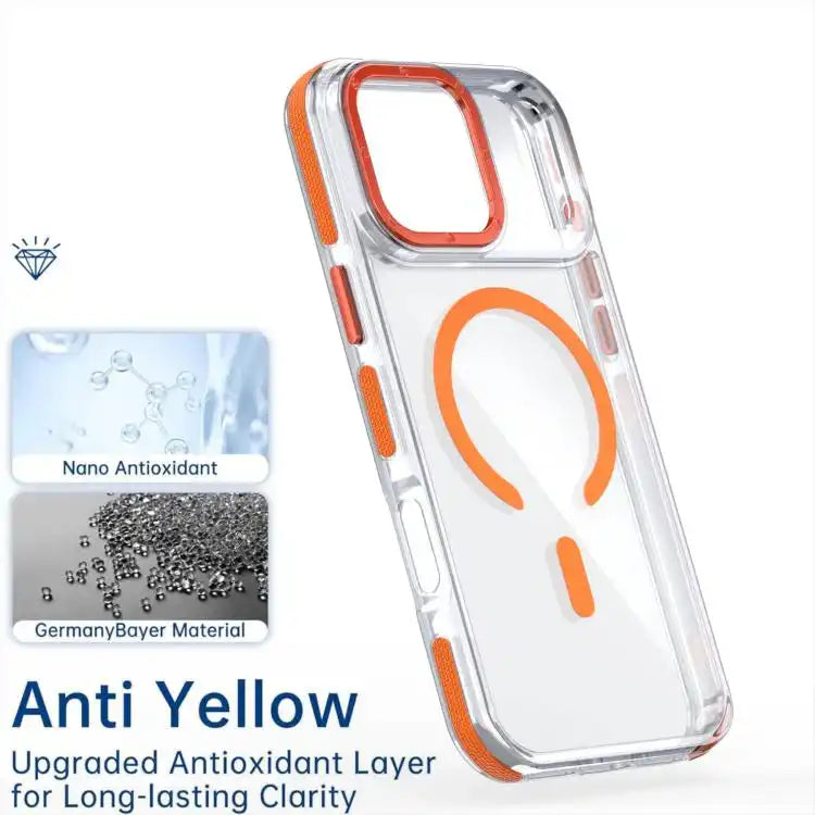 Dual-Color Clear Acrylic Hybrid TPU MagSafe Phone Case
