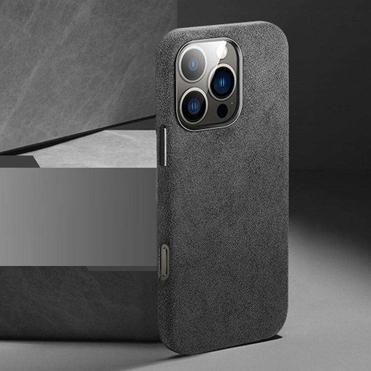 Suede Leather MagSafe Back Cover Phone Case