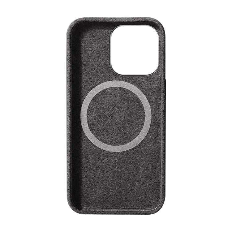 Suede Leather MagSafe Back Cover Phone Case