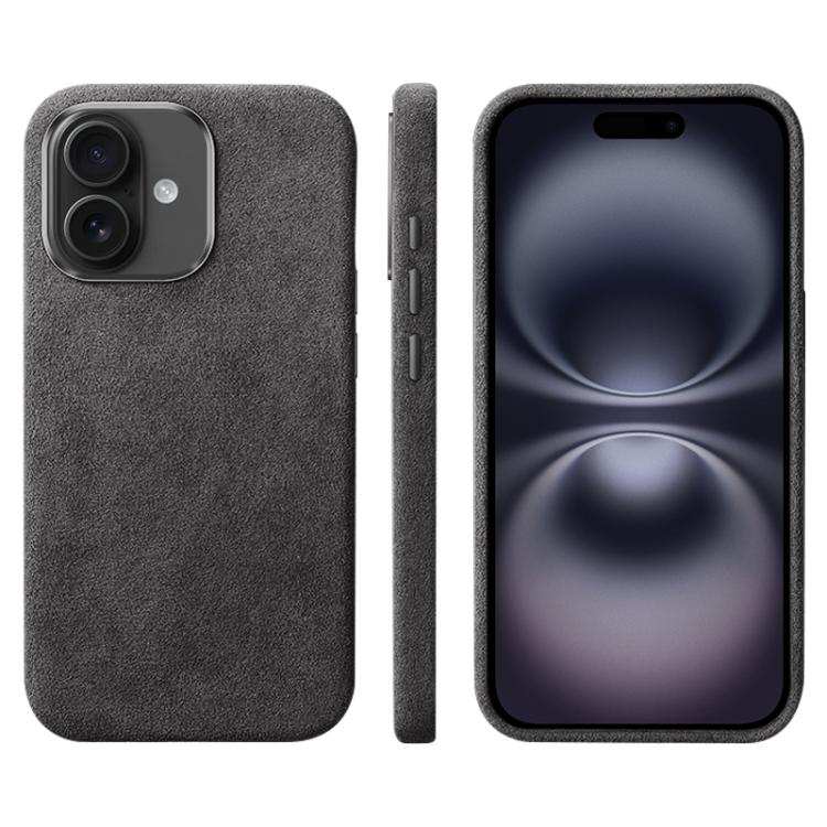 Suede Leather MagSafe Back Cover Phone Case
