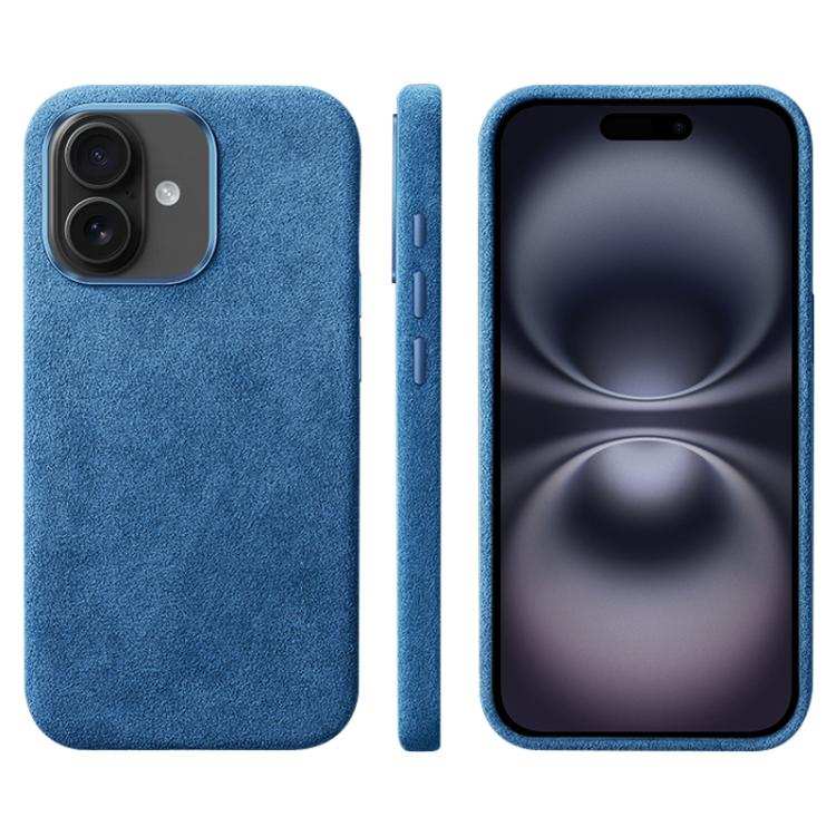 Suede Leather MagSafe Back Cover Phone Case