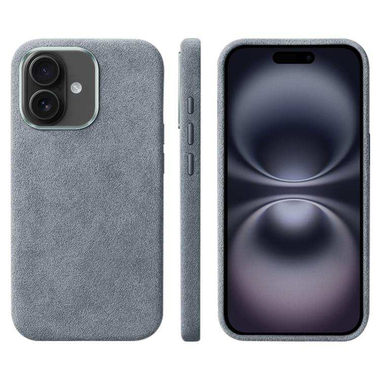 Suede Leather MagSafe Back Cover Phone Case