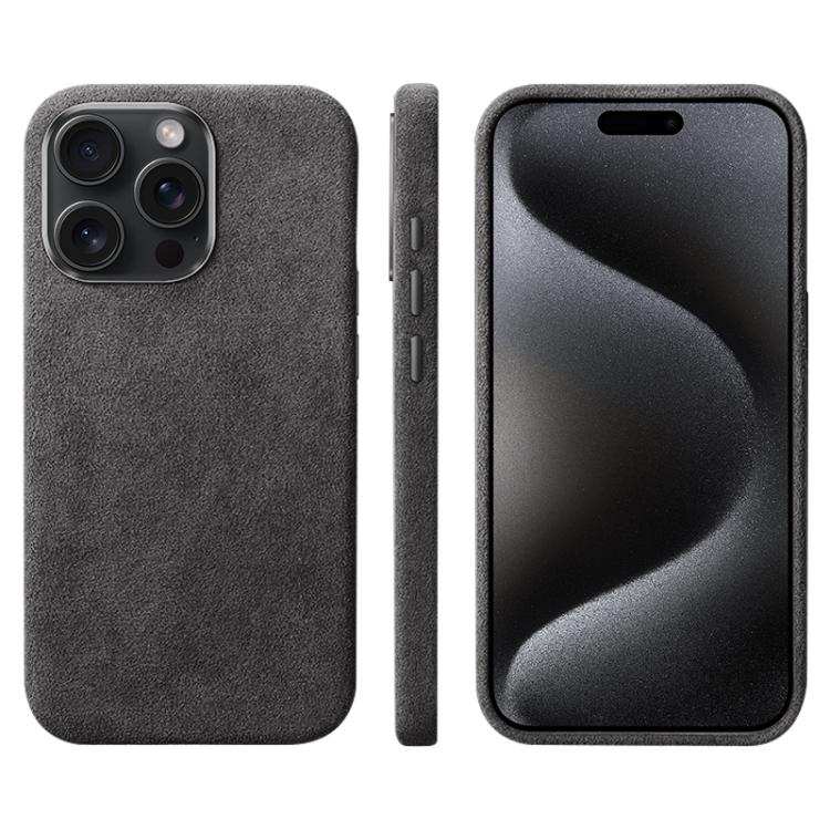 Suede Leather MagSafe Back Cover Phone Case