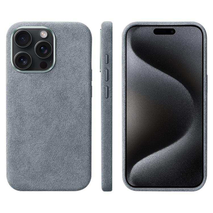 Suede Leather MagSafe Back Cover Phone Case