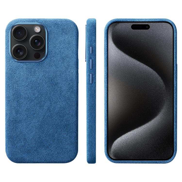 Suede Leather MagSafe Back Cover Phone Case