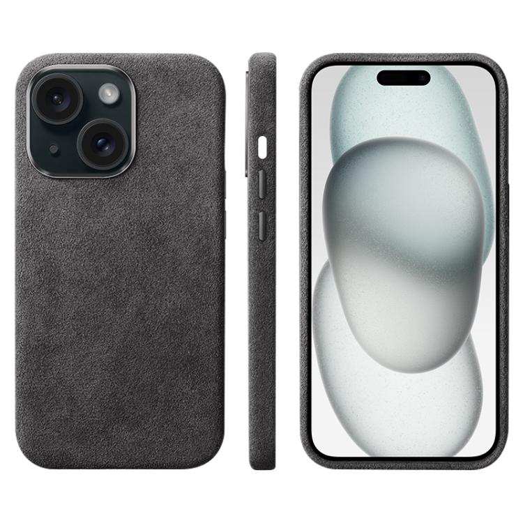 Suede Leather MagSafe Back Cover Phone Case