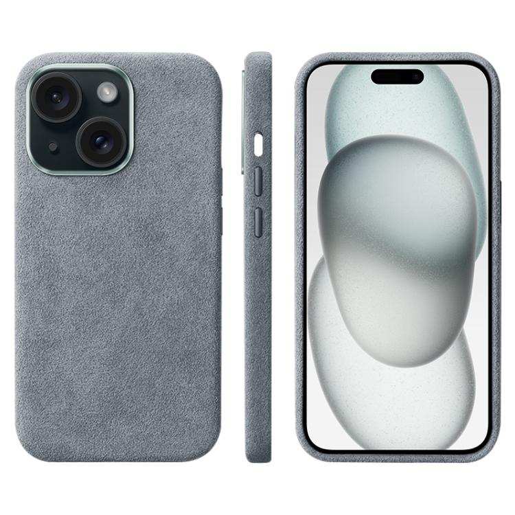 Suede Leather MagSafe Back Cover Phone Case