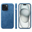 Suede Leather MagSafe Back Cover Phone Case