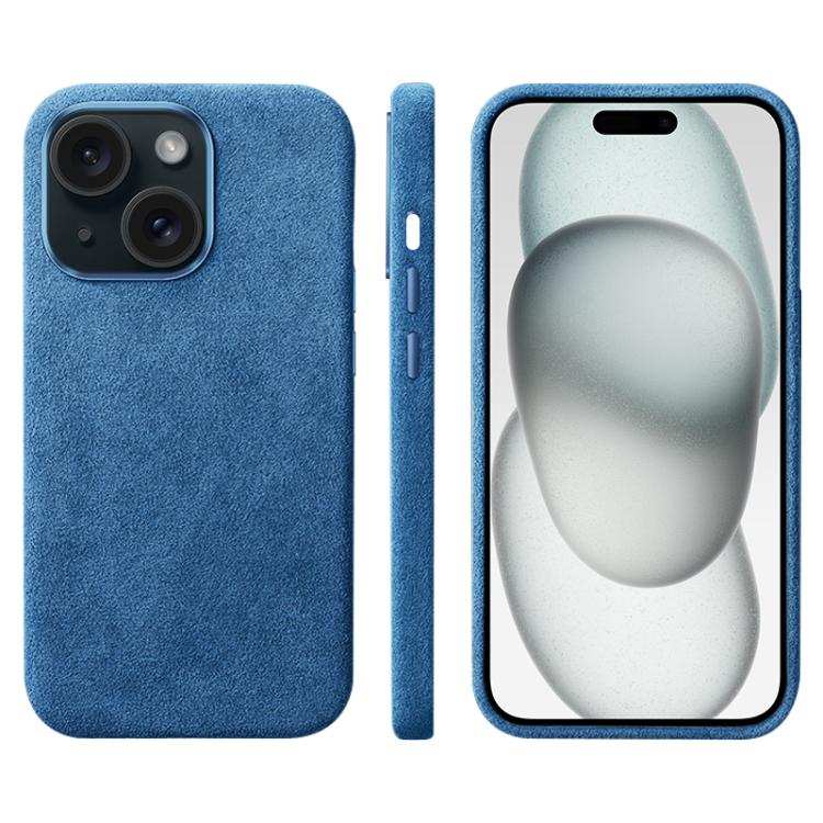 Suede Leather MagSafe Back Cover Phone Case