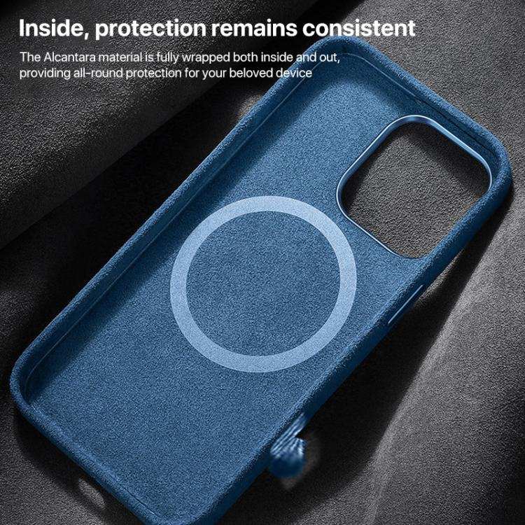 Suede Leather MagSafe Back Cover Phone Case