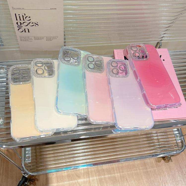 Precise Cutouts Transparent Diamonds Jelly Phone Case