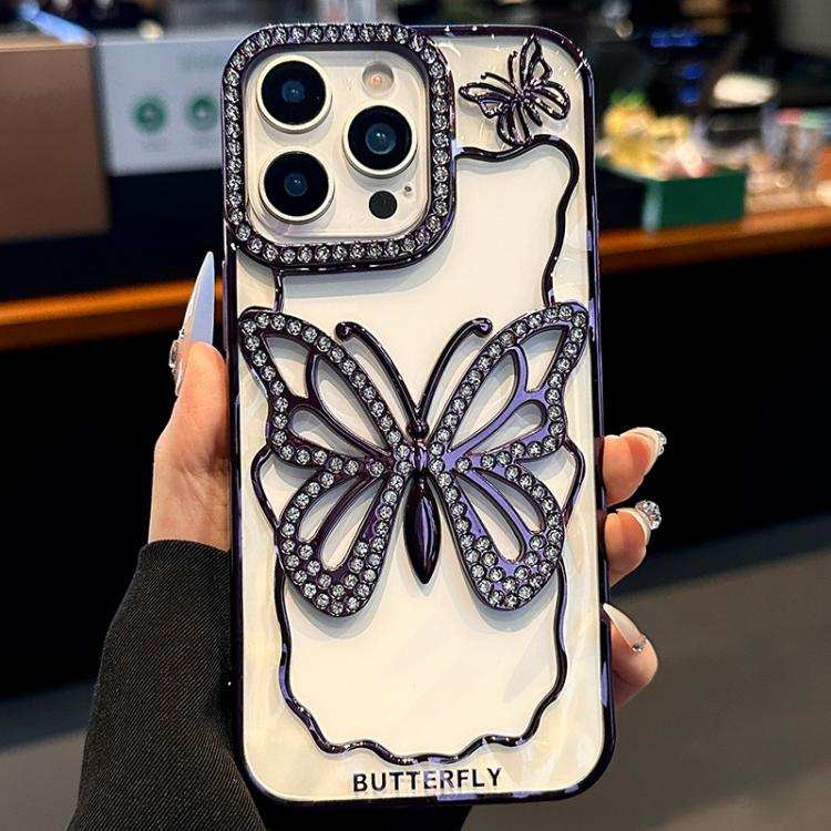 Hollow Butterfly Electroplating TPU Phone Case