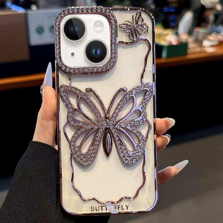Hollow Butterfly Electroplating TPU Phone Case