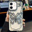 Hollow Butterfly Electroplating TPU Phone Case