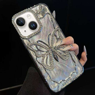 Butterfly Electroplating TPU Phone Case with Epoxy Cardboard