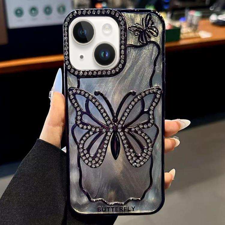 Butterfly Electroplating TPU Phone Case with Epoxy Cardboard