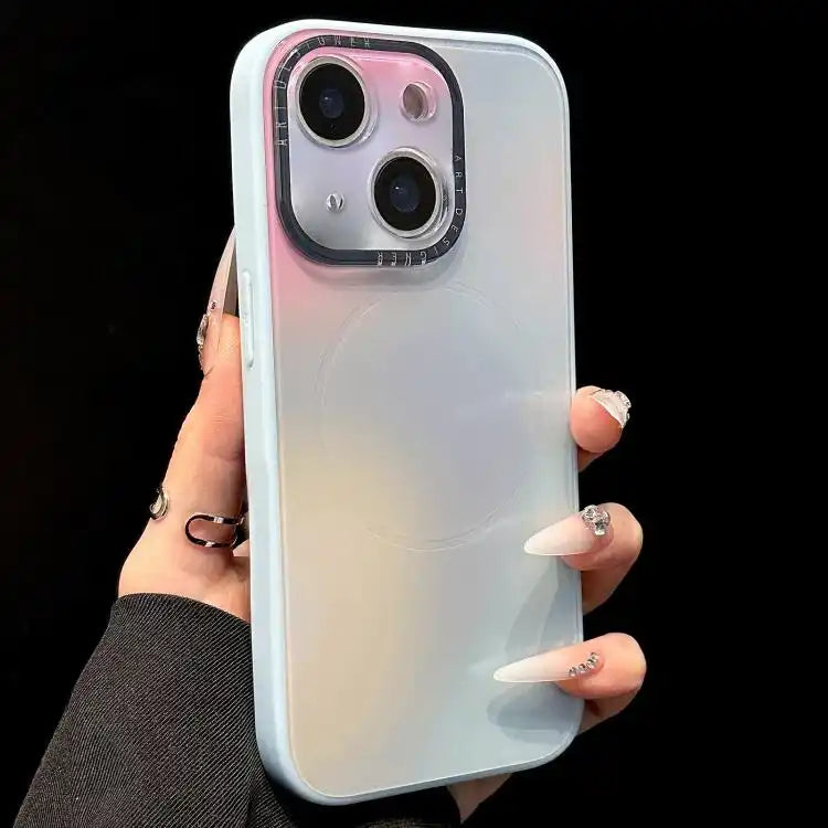 Gradient Silk Print Acrylic Hybrid TPU MagSafe Phone Case