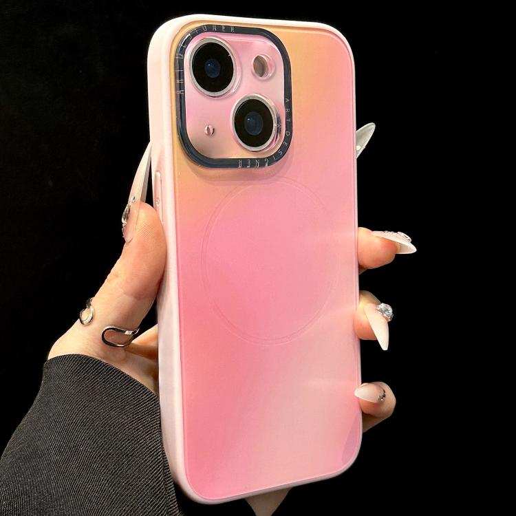 Gradient Silk Print Acrylic Hybrid TPU MagSafe Phone Case