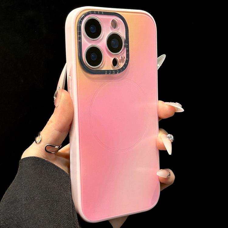 Gradient Silk Print Acrylic Hybrid TPU MagSafe Phone Case