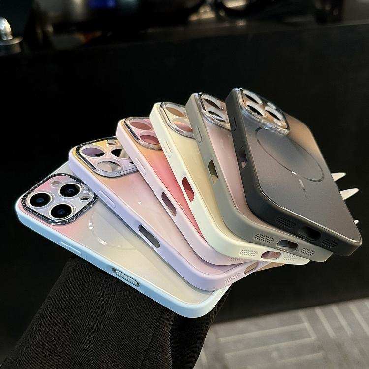 Gradient Silk Print Acrylic Hybrid TPU MagSafe Phone Case