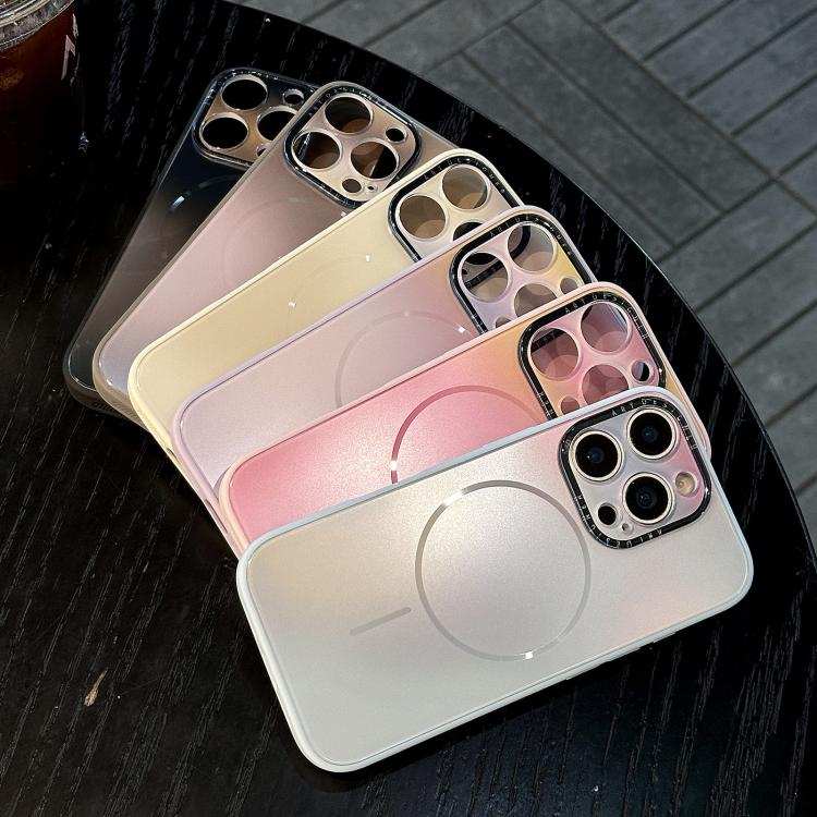 Gradient Silk Print Acrylic Hybrid TPU MagSafe Phone Case