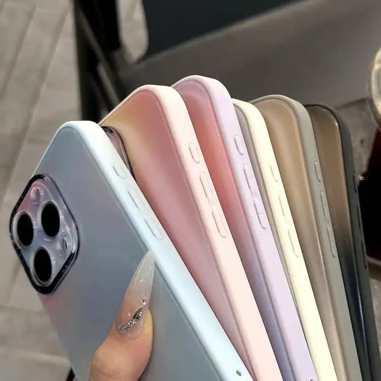 Gradient Silk Print Acrylic Hybrid TPU MagSafe Phone Case