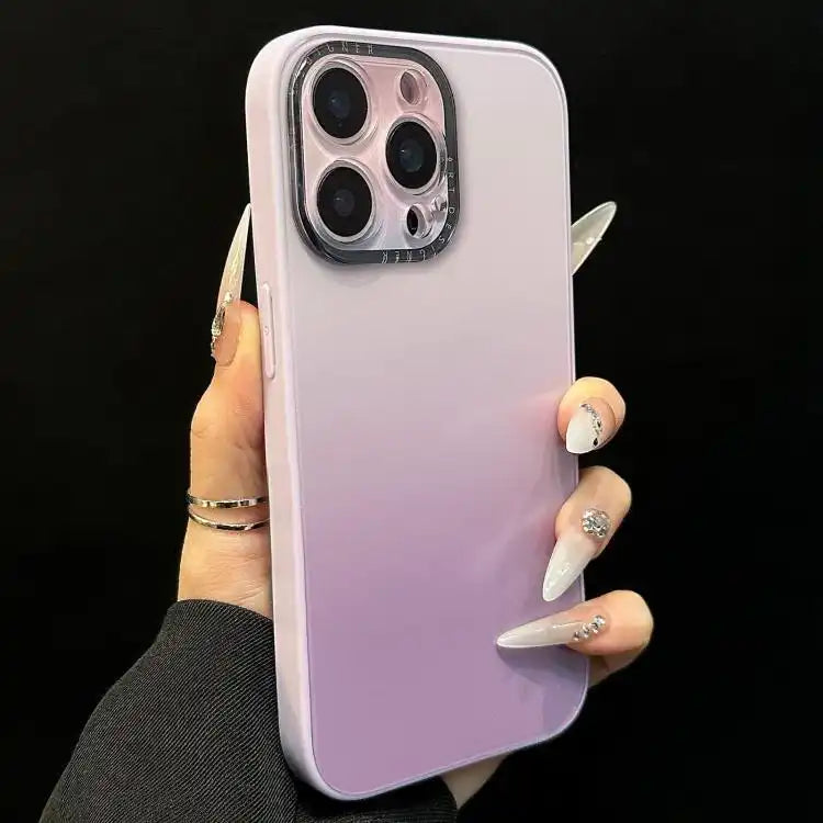 Gradient Silk Print Acrylic Hybrid TPU Phone Case