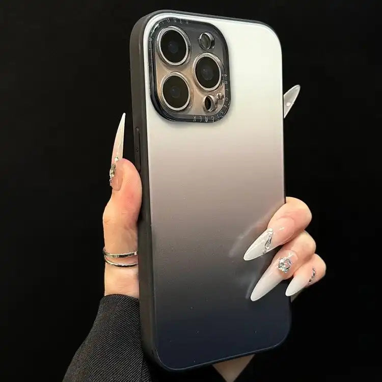 Gradient Silk Print Acrylic Hybrid TPU Phone Case