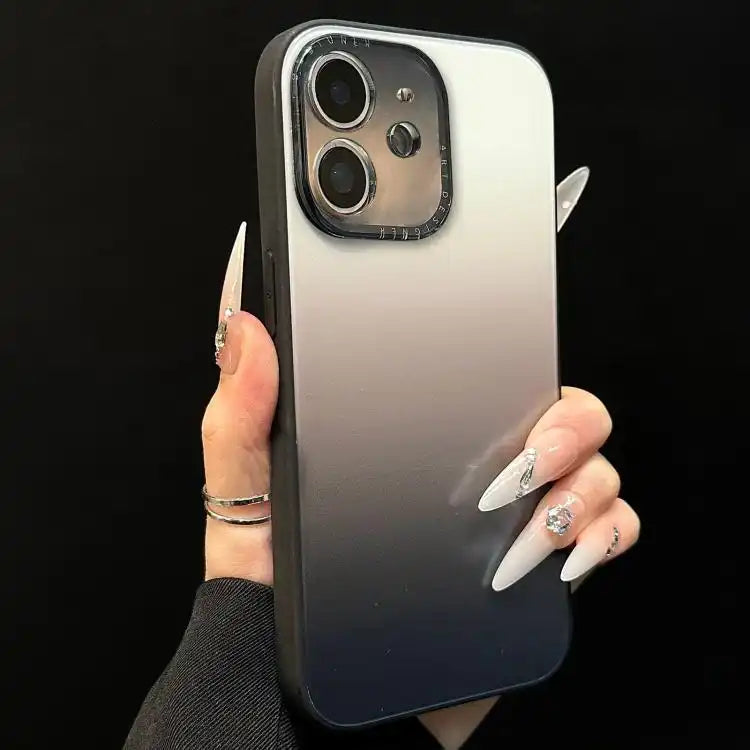 Gradient Silk Print Acrylic Hybrid TPU Phone Case