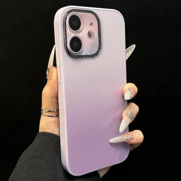 Gradient Silk Print Acrylic Hybrid TPU Phone Case