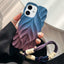 Thickened 3D Leaf Pattern Two-Color Oil-Sprayed TPU Phone Case with Strap