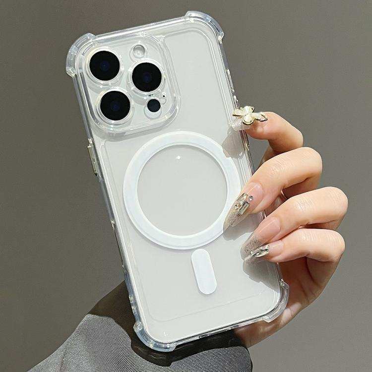 Electroplating TPU Hybrid PC Four Corners Shockproof MagSafe Phone Case